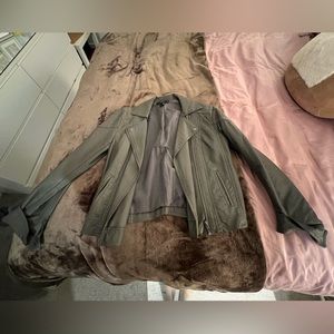 Grey leather jacket